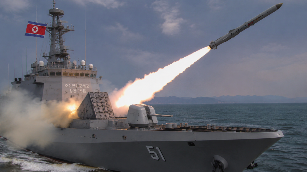 Korea Utara Sukses Tembakkan Rudal dari Kapal Perang Kang Kon 5.000 Ton, Dunia Makin Waspada