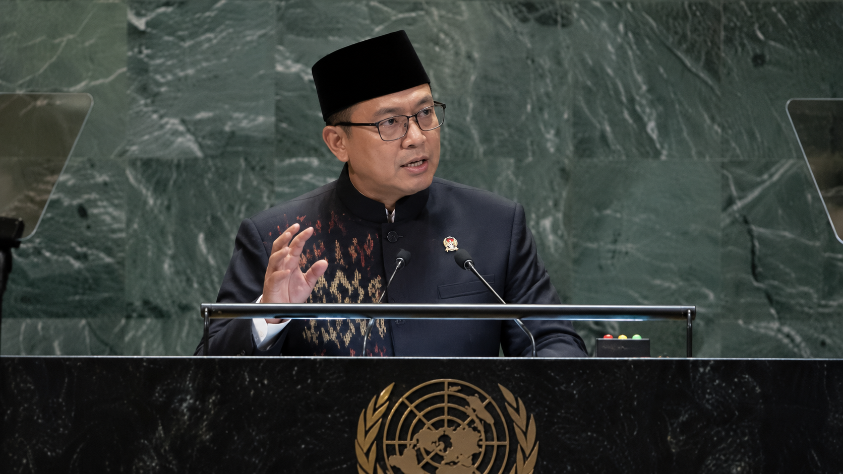 Menteri Luar Negeri Sugiono menyampaikan pidato penegasan kedaulatan Indonesia dari Aceh hingga Papua di PBB.